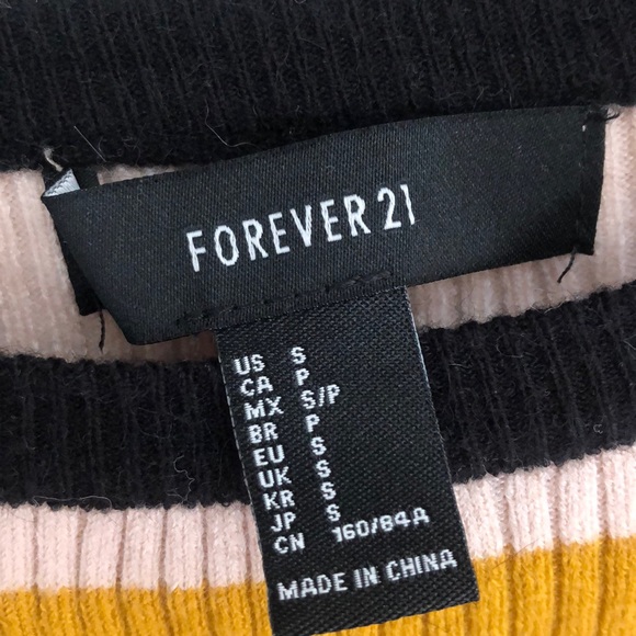 Striped sweater crop top - Picture 3 of 3